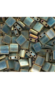 Miyuki tila 5x5mm beads - Matted metallic patina iris TL-2008